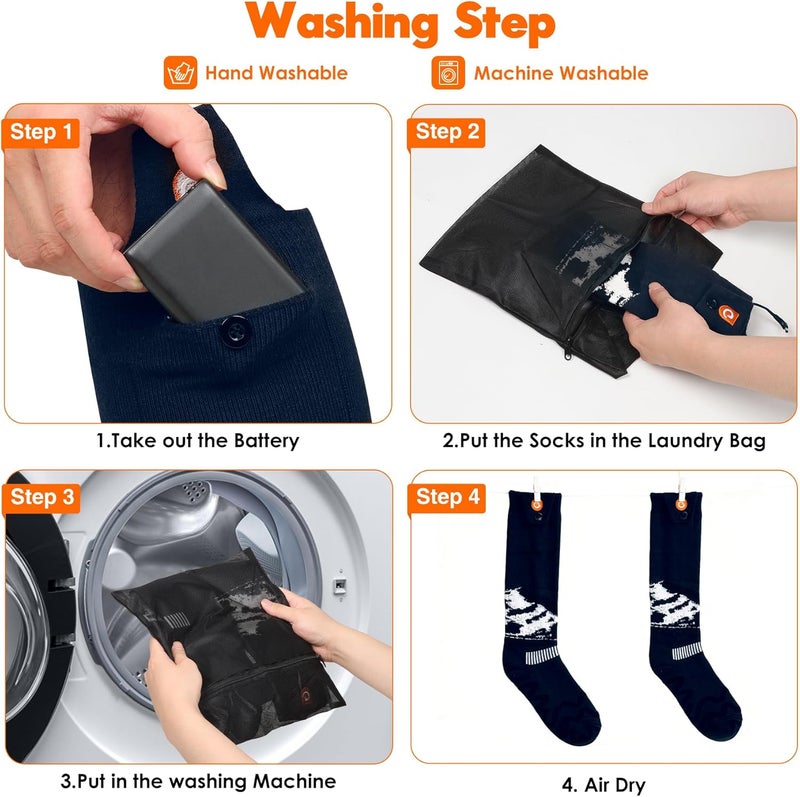 GIOIGOO Rechargeable Heated Socks for Men Women 6000mAh APP Control for Winter Outdoor Working Hiking Skating Camping Hunting - Image 5